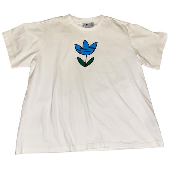 Women's Adidas Always Original Flower T-Shirt Size X-Large 100% Cotton - Picture 4 of 10